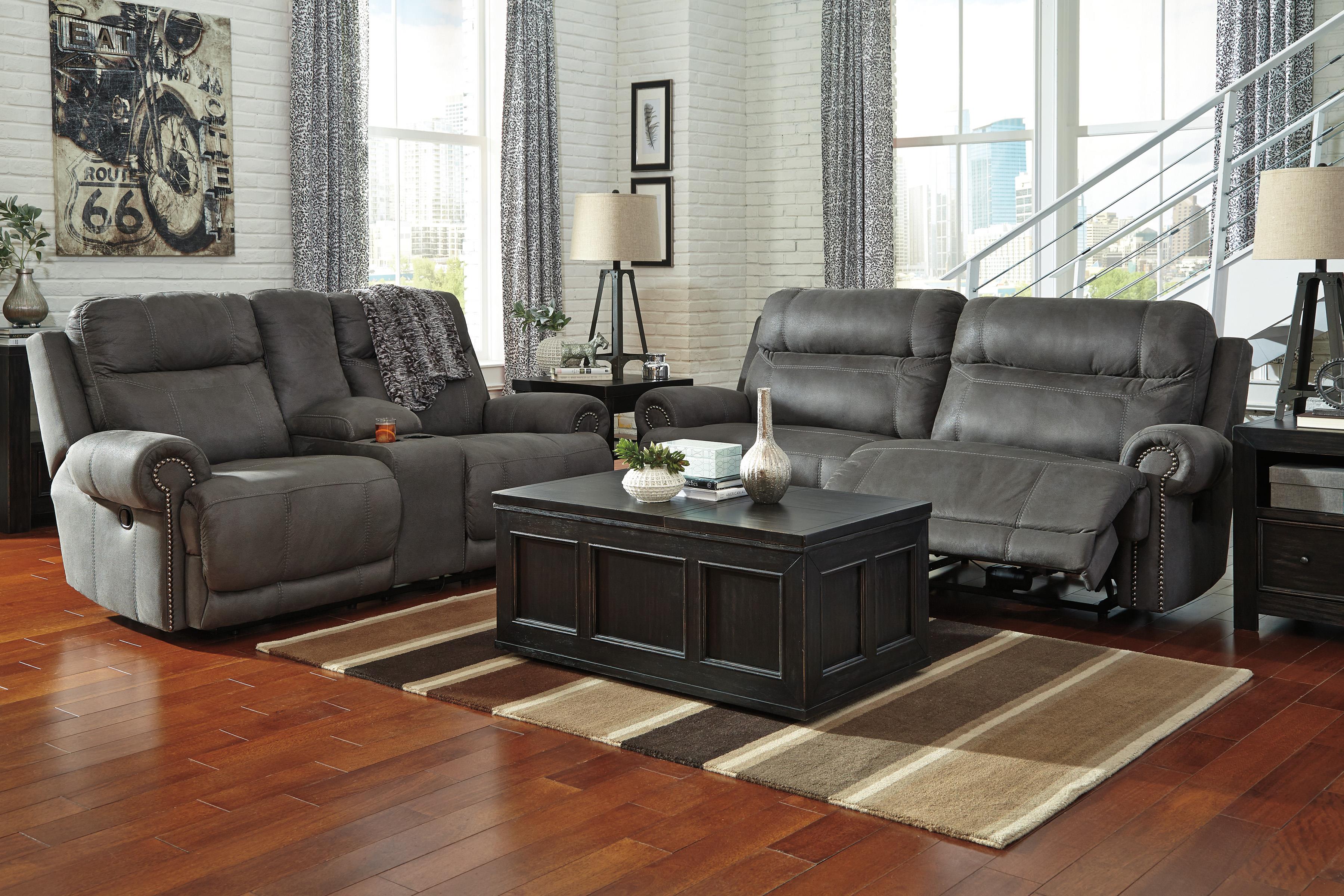 Signature Design by Ashley Austere 3840194 Double Reclining Loveseat w